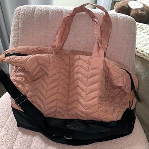 *DONATED* Like New Madden Girl Blush Pink Quilted Duffle Bag